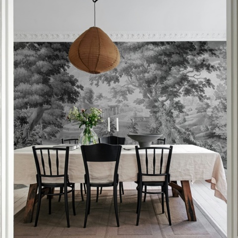 Fototapet, Antique Tapestry, Black &amp; White, Rebel Walls - Img 3