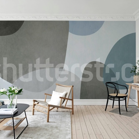 Fototapet, Art Petals, Blue, Rebel Walls