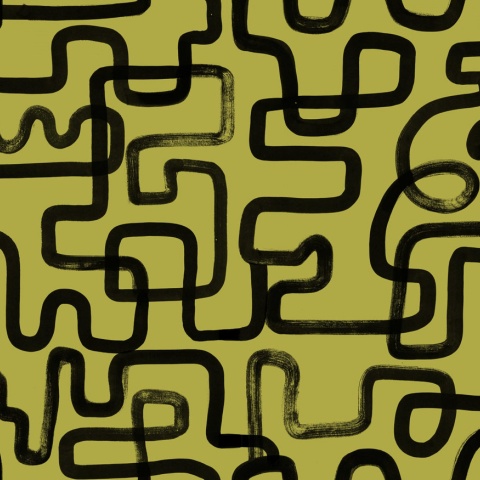Fototapet, Artzy Lines, Yellow, Rebel Walls - Img 2