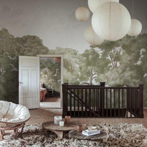 Fototapet, Bellewood Clouds, Green Vintage, Rebel Walls - Img 3