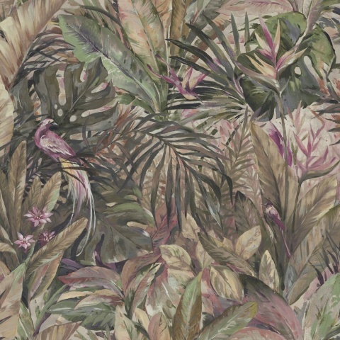 Fototapet, Birds in the Jungle, Lilac, Rebel Walls - Img 2