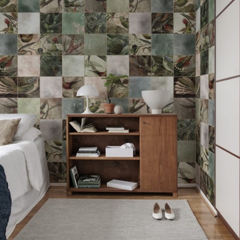 Fototapet, Birds of Paradise, Tiles, Rebel Walls - Img 4