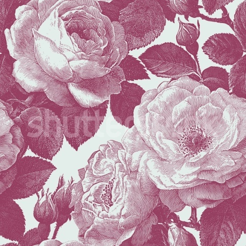Fototapet, Bold Roses, Pink, Rebel Walls - Img 2