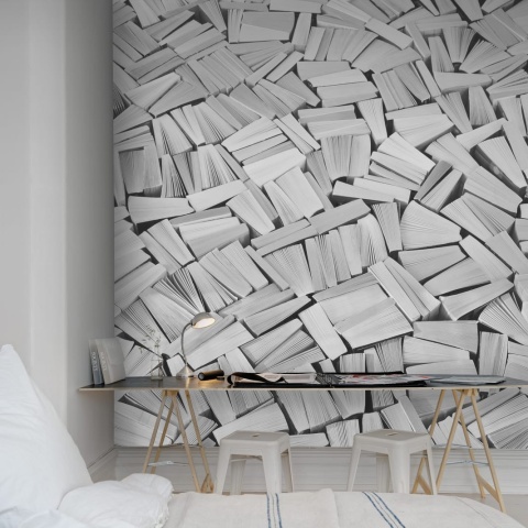 Fototapet, Books, White, Rebel Walls - Img 4