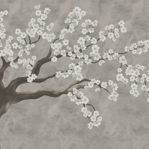 Fototapet, Calm Blossom, White, Rebel Walls - Img 2