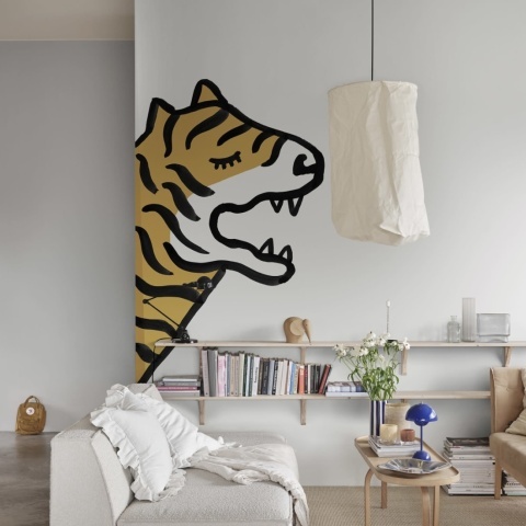 Fototapet, Cat Talk, White, Rebel Walls