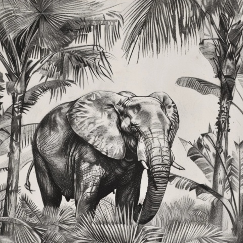 Fototapet copii, Elephant Walk 003 - Img 2