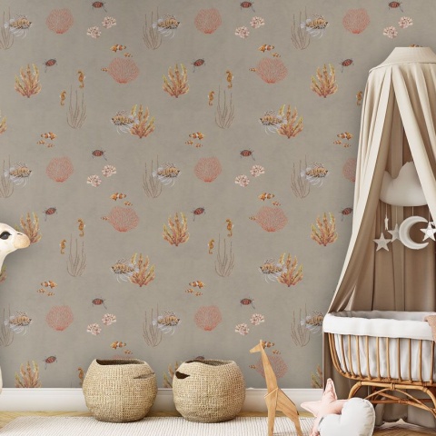 Fototapet Coral Garden - Brown, Kikki Belle - Img 3