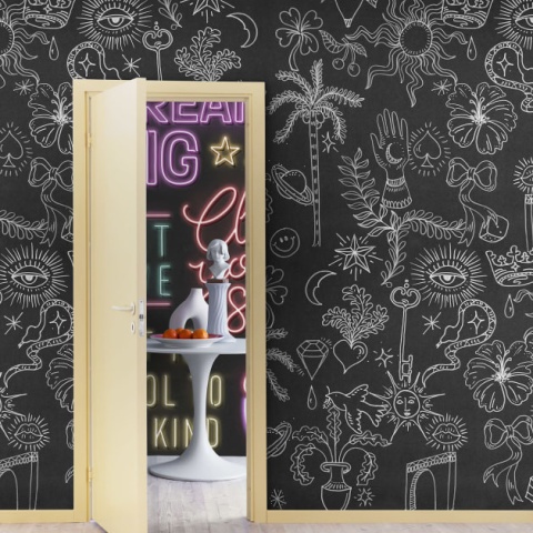 Fototapet, Doodle, Black, Rebel Walls - Img 5