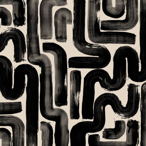 Fototapet, Drape Brush, Black, Rebel Walls - Img 2