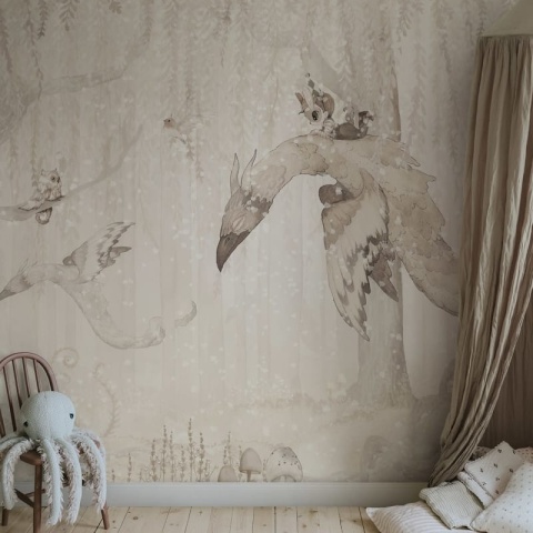 Fototapet, Dream Forest Boy, Off White, Rebel Walls - Img 3