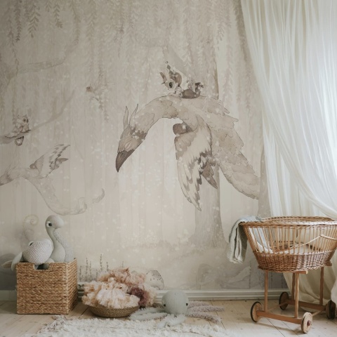 Fototapet, Dream Forest Boy, Off White, Rebel Walls - Img 5