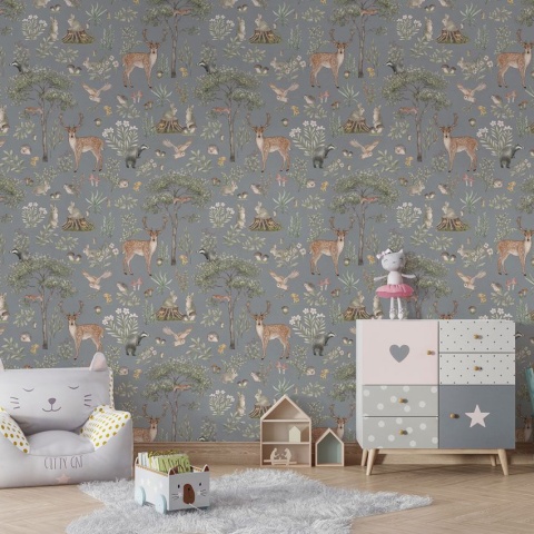 Fototapet Fantastic Forest - Blue, Kikki Belle - Img 3