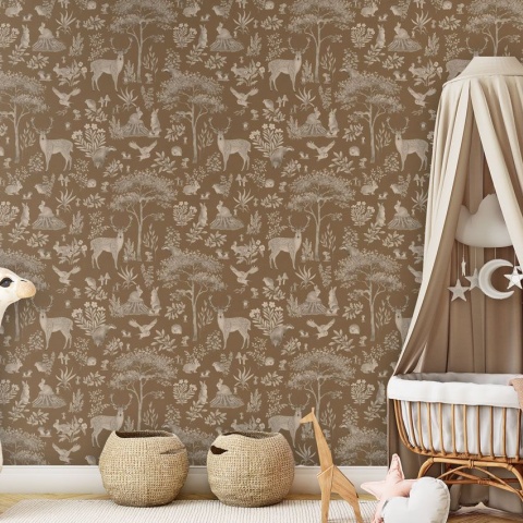 Fototapet Fantastic Forest - Vintage Brown, Kikki Belle - Img 4