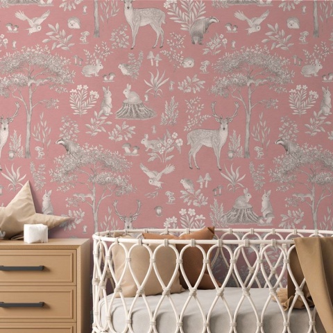 Fototapet Fantastic Forest - Vintage Pink, Kikki Belle - Img 5