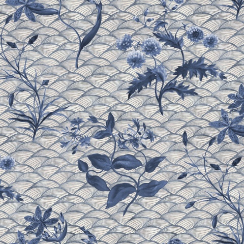 Fototapet, Floral Ripple, Blue, Rebel Walls - Img 6