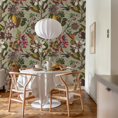 Fototapet, Flying Kolibri, Beige, Rebel Walls