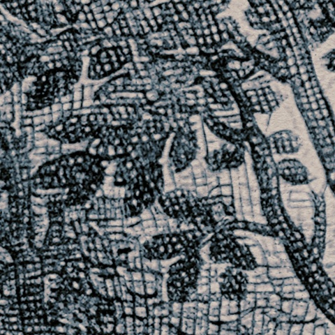 Fototapet, Forest Engraving, Blue, Rebel Walls - Img 4