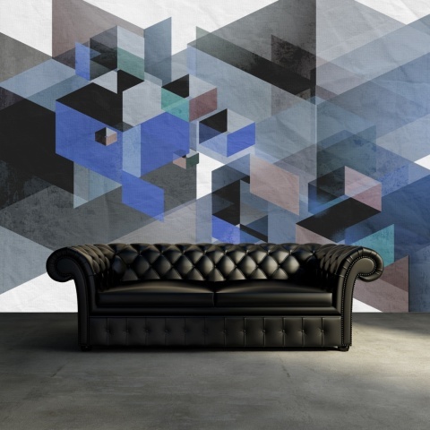Fototapet, Fractal, Blue, Rebel Walls