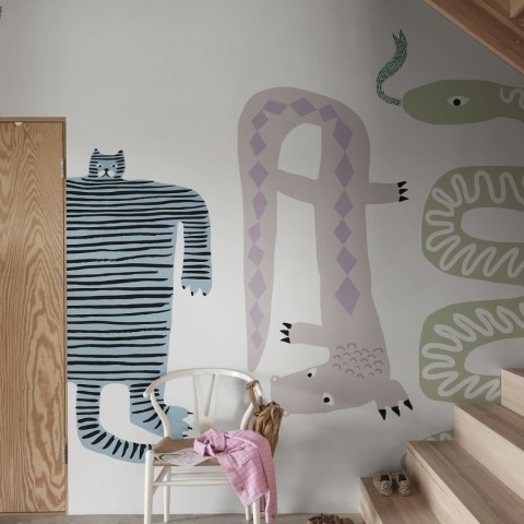 Fototapet, Funky Friends, Pastel, Rebel Walls