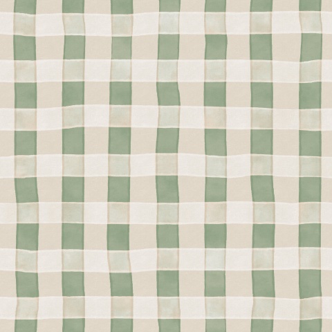 Fototapet, Gingham, Light Green, Rebel Walls - Img 2