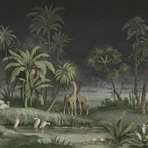 Fototapet, Giraffe Savannah, Nightfall, Rebel Walls - Img 2