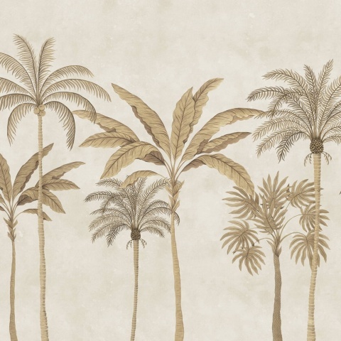 Fototapet, Golden Palms, Beige, Rebel Walls - Img 2