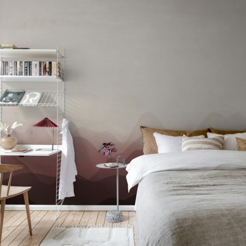 Fototapet, Gradient Flow, Burgundy, Rebel Walls