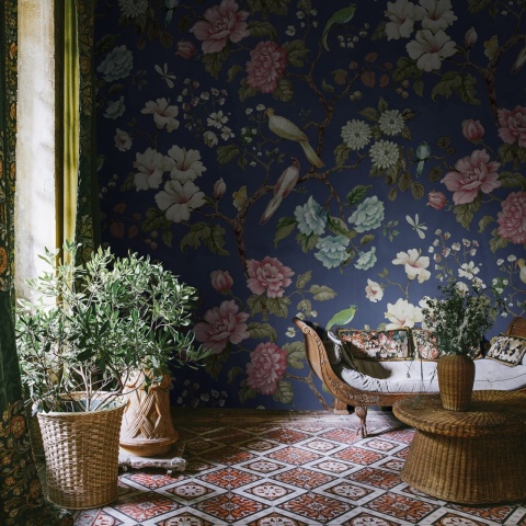 Fototapet, Grandiflora, Blue, Rebel Walls