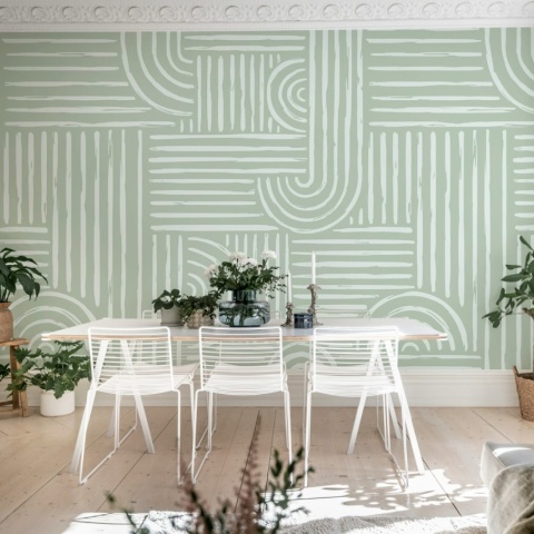 Fototapet, Graphic Vaults, Green, Rebel Walls
