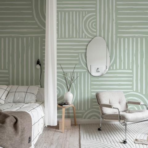 Fototapet, Graphic Vaults, Green, Rebel Walls - Img 3