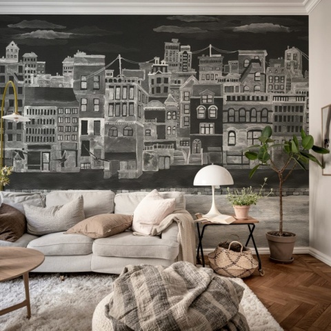 Fototapet, Harbour, Black, Rebel Walls