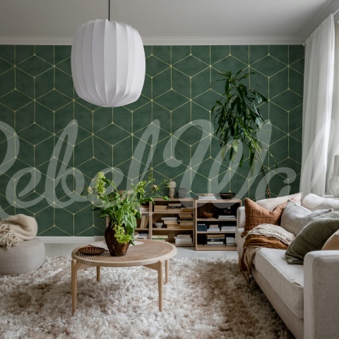 Fototapet, Hexaeder, Green, Rebel Walls - Img 3