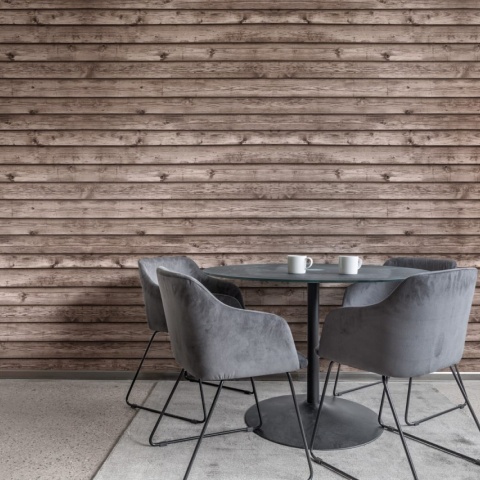Fototapet, Horizontal Boards, Brown, Rebel Walls - Img 4