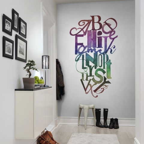 Fototapet, Ink Letters, Rainbow, Rebel Walls