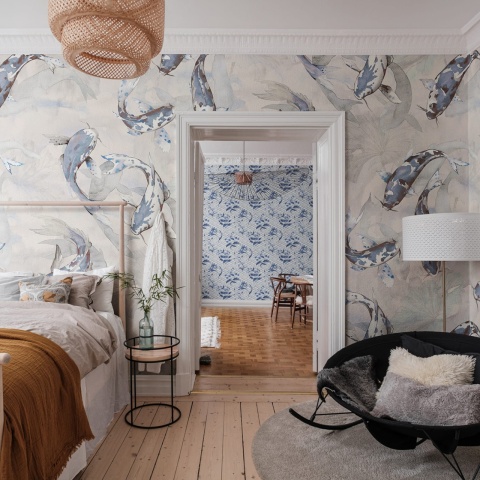 Fototapet, Koi, Blue, Rebel Walls - Img 3