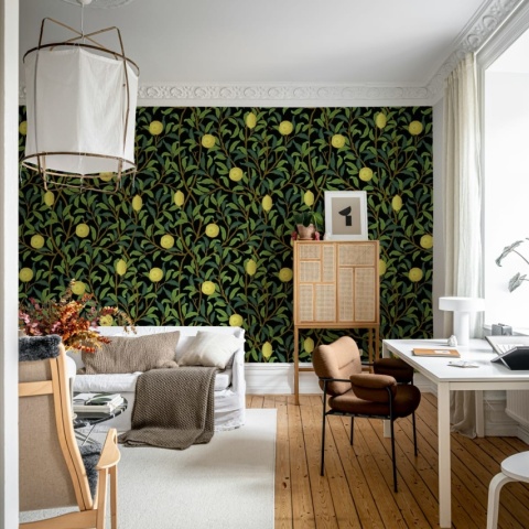Fototapet, Lemon Garden, Midnight, Rebel Walls