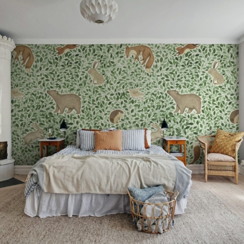 Fototapet, Lullaby, Green, Rebel Walls