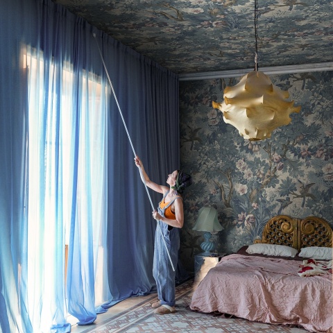 Fototapet, Lush Grove, Light Blue, Rebel Walls - Img 3