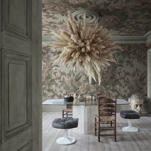 Fototapet, Majestic Vintage Garden, Dusty Pink, Rebel Walls