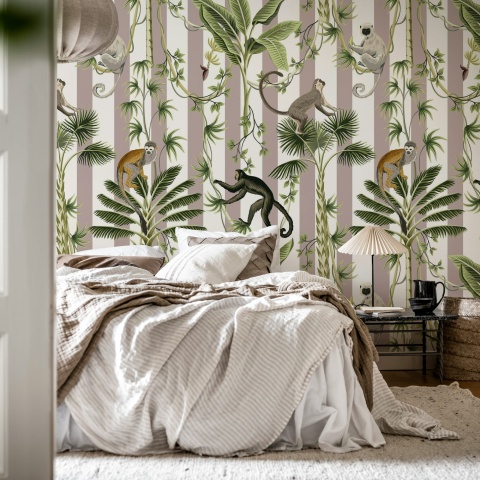 Fototapet, Monkey Stripes, Greige, Rebel Walls - Img 3