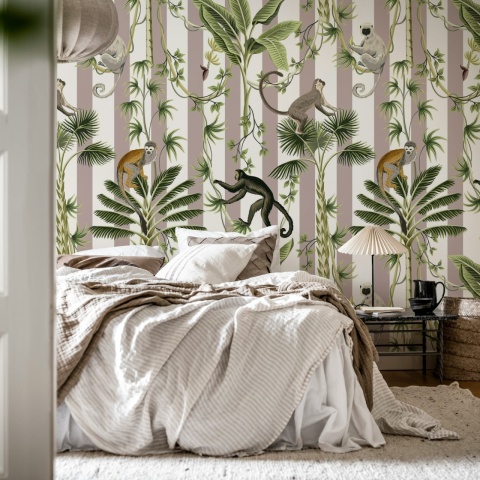Fototapet, Monkey Stripes, Greige, Rebel Walls - Img 3