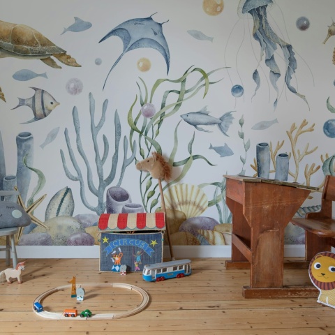 Fototapet, Ocean World, Pastel, Rebel Walls
