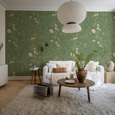 Fototapet, Peony Bloom, Green, Rebel Walls - Img 3