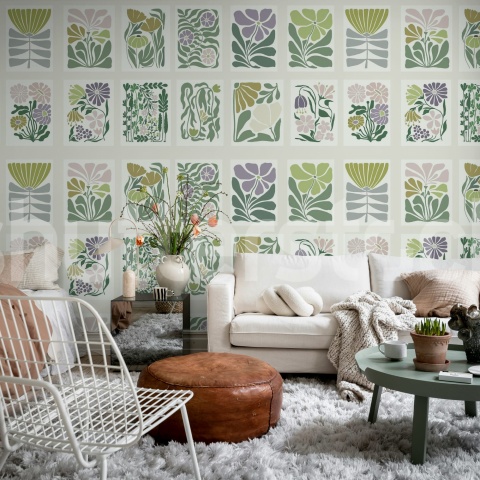 Fototapet, Playful Flora, Pastel, Rebel Walls - Img 3