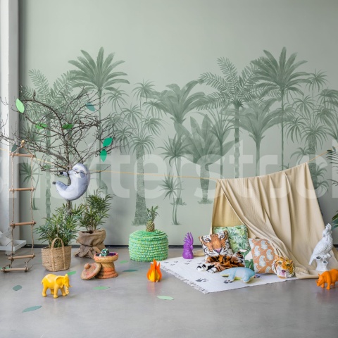 Fototapet, Playful Palms, Green, Rebel Walls - Img 3