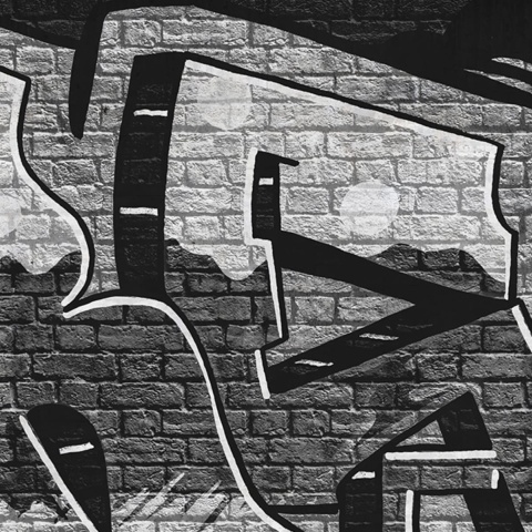 Fototapet, Rebel Graffiti Bold, Gray, Rebel Walls - Img 2