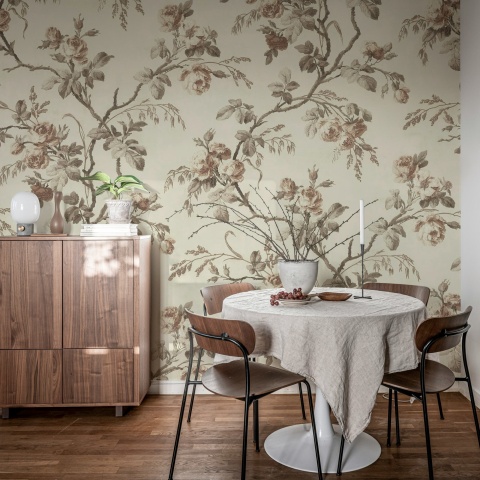 Fototapet, Rose Garland, Beige, Rebel Walls - Img 3