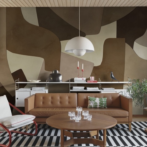 Fototapet, Serene Layers, Brown, Rebel Walls - Img 3