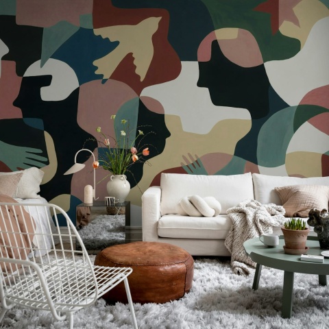 Fototapet, Silent Conversation, Multi, Rebel Walls